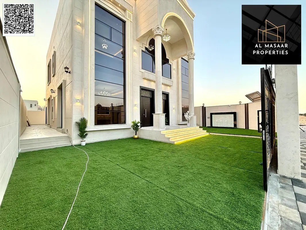 A villa at a price including registration and ownership fees on the main street, ready for occupancy in the most prestigious areas of Ajman, freehold