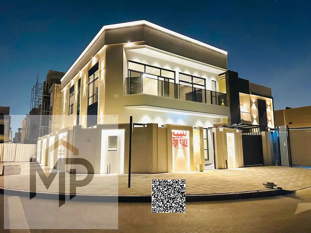 Luxury villa for sale, including registration fees, in one of Ajman's most prestigious areas. Freehold ownership for all nationalities.
