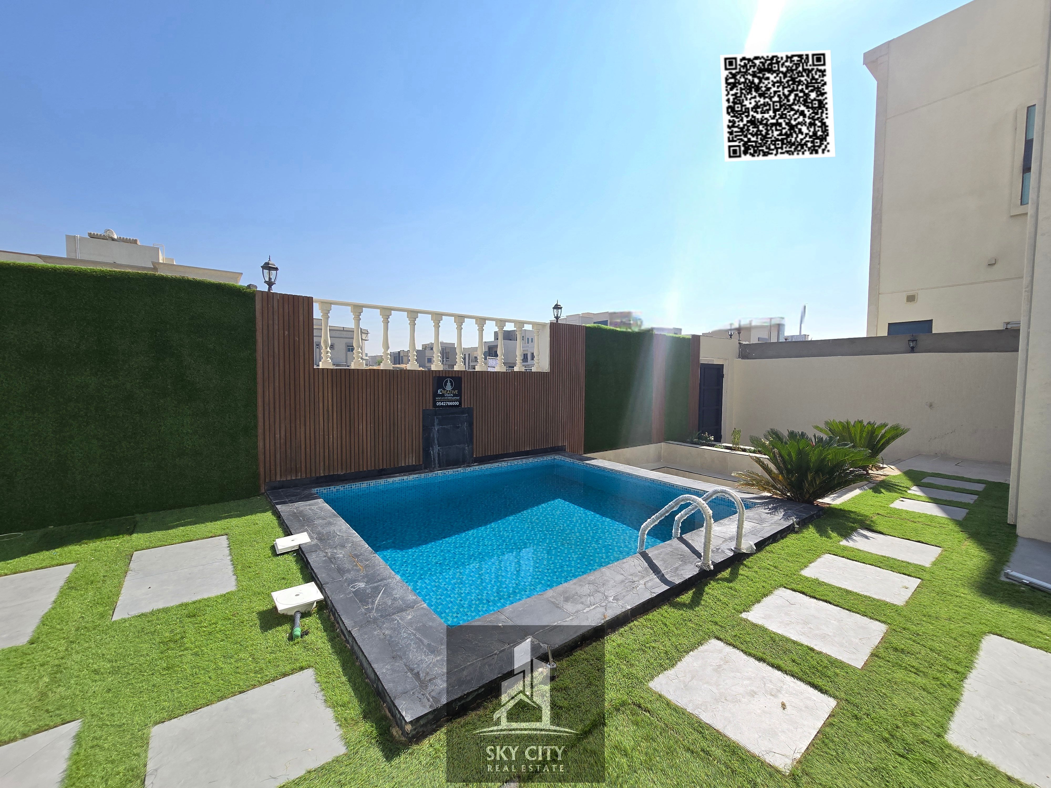 This exceptional villa combines modern design and high-end finishes with a prime location on two streets for added privacy and convenience.