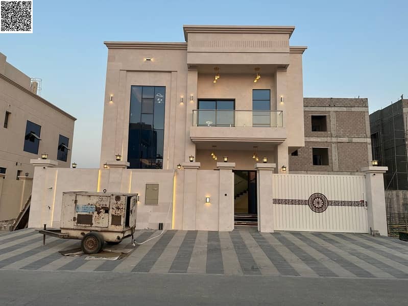 Villa with all registration and ownership fees included, on the main street, ready to move in, in one of the most prestigious areas of Ajman, freehold