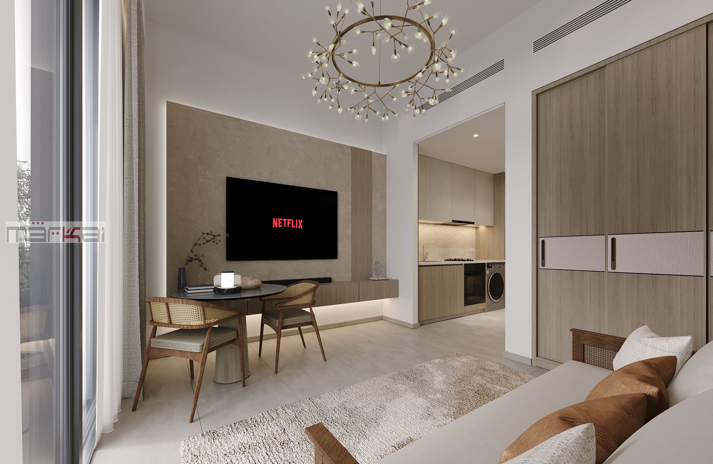 Coastal Chic 1 BHK Home at Azizi Wasel – Inspired by Island Serenity
