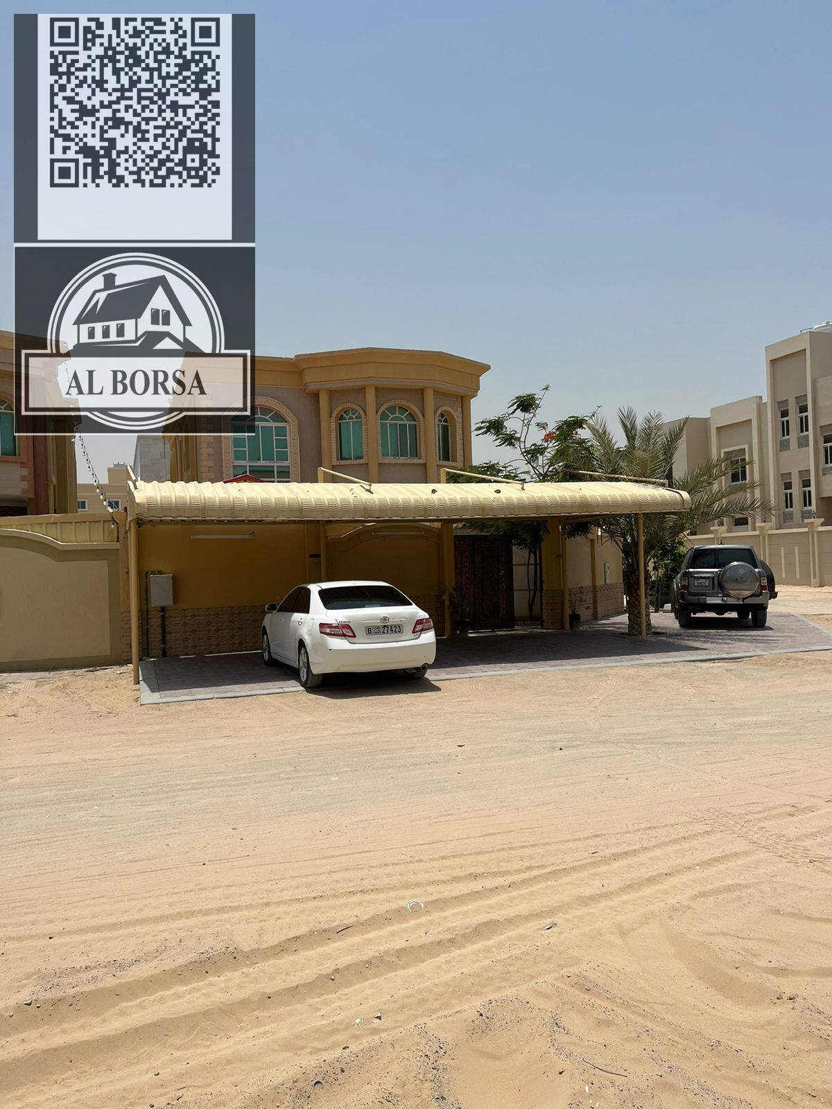 For rent in Al Muwaihat 1, Ajman - 6 master bedrooms, living room, majlis, external majlis, and maid's room