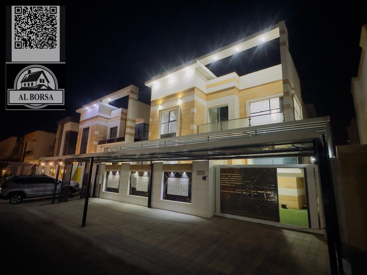 For rent in Al Yasmin: a villa with 5 bedrooms, a majlis, 2 living rooms, a kitchen, and a maid's room.