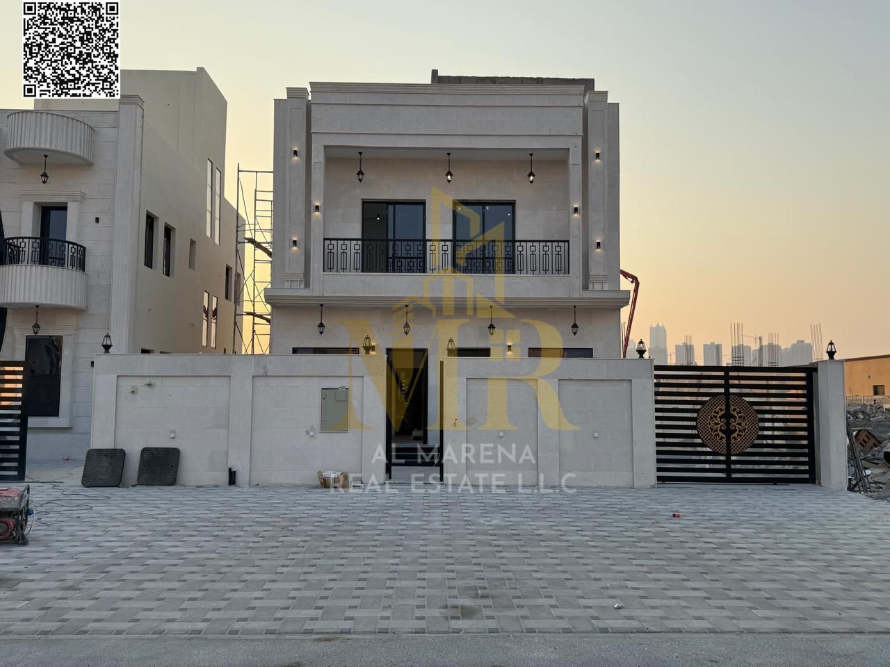 Luxury super deluxe villa for sale in Al Helio 2 area, Ajman, price including registration fees