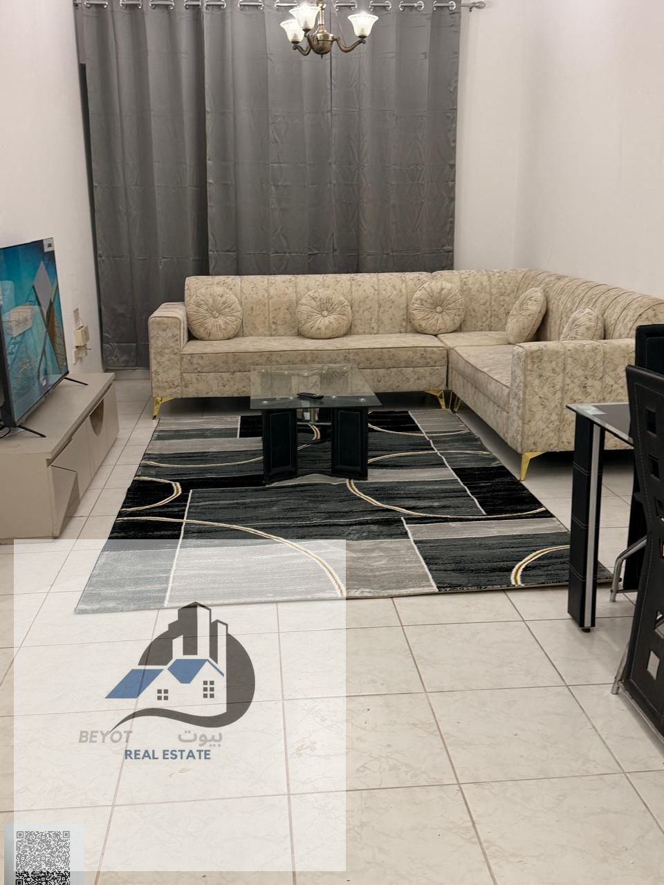 One bedroom and living room for monthly rent in Ajman, Al Rashidiya 3