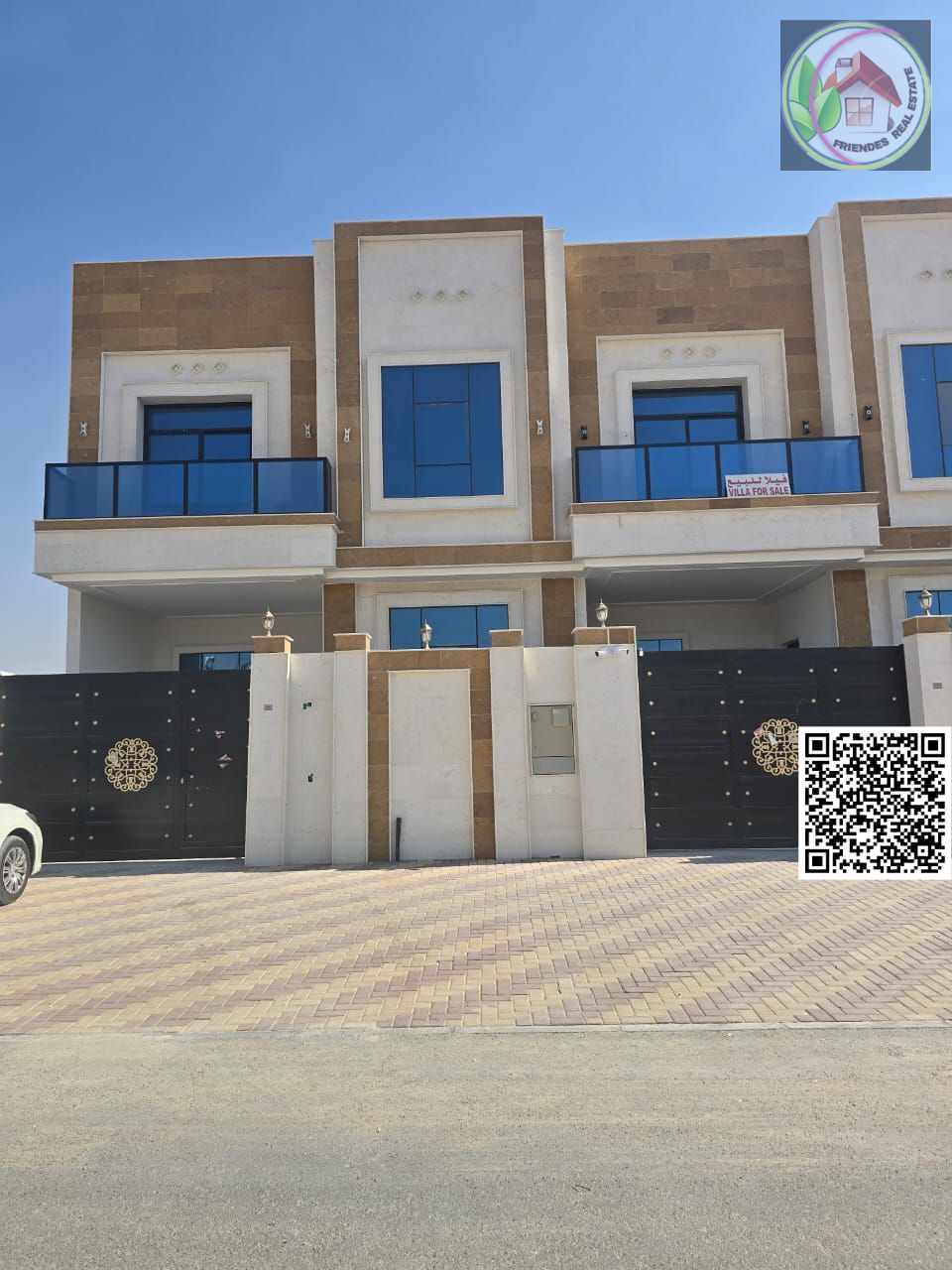 For sale: A very luxurious villa in Al Yasmin neighborhood – a prime location next to a mosque.