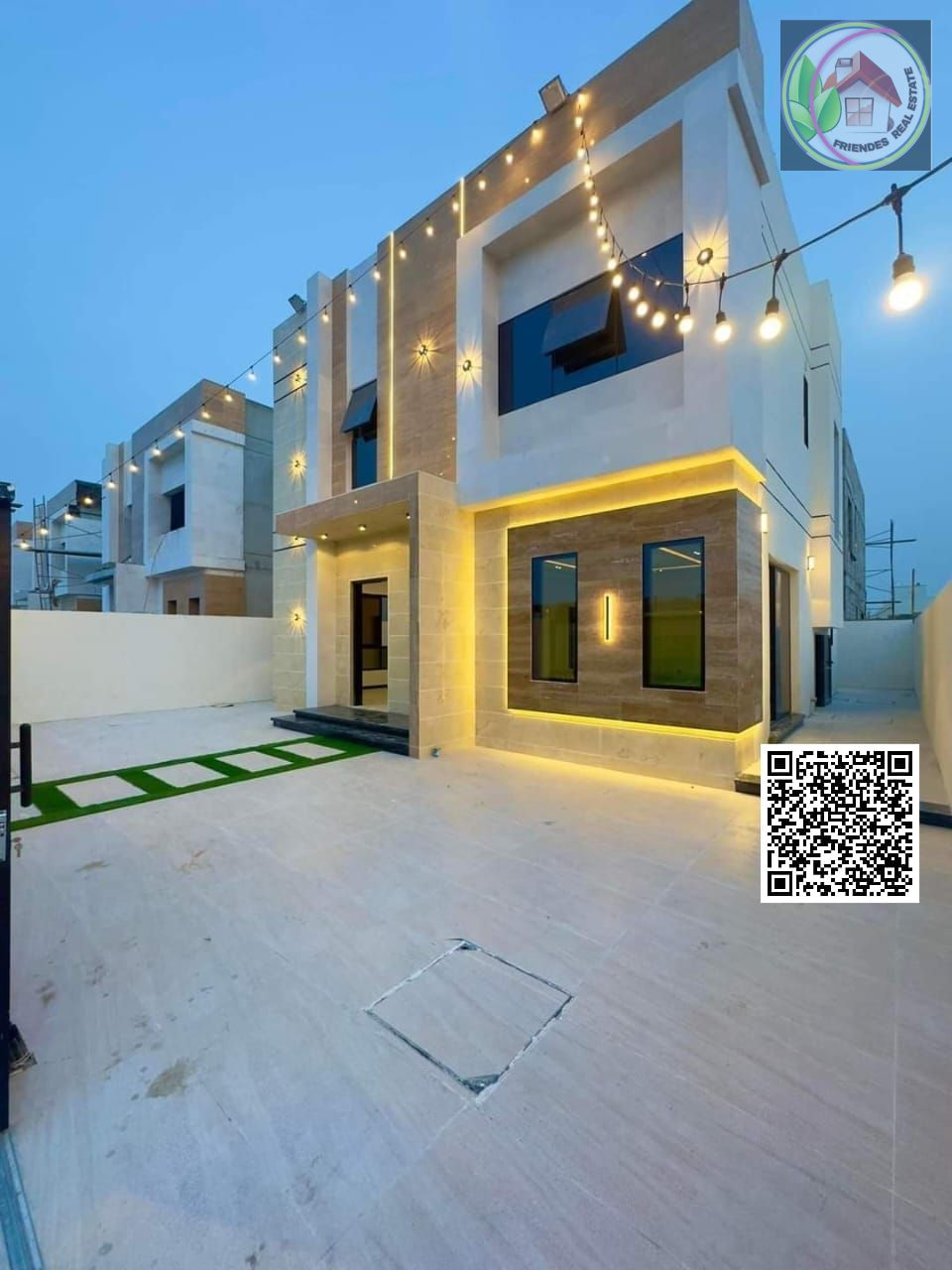 A spacious and luxurious villa with a modern design in the Al Zahia area.