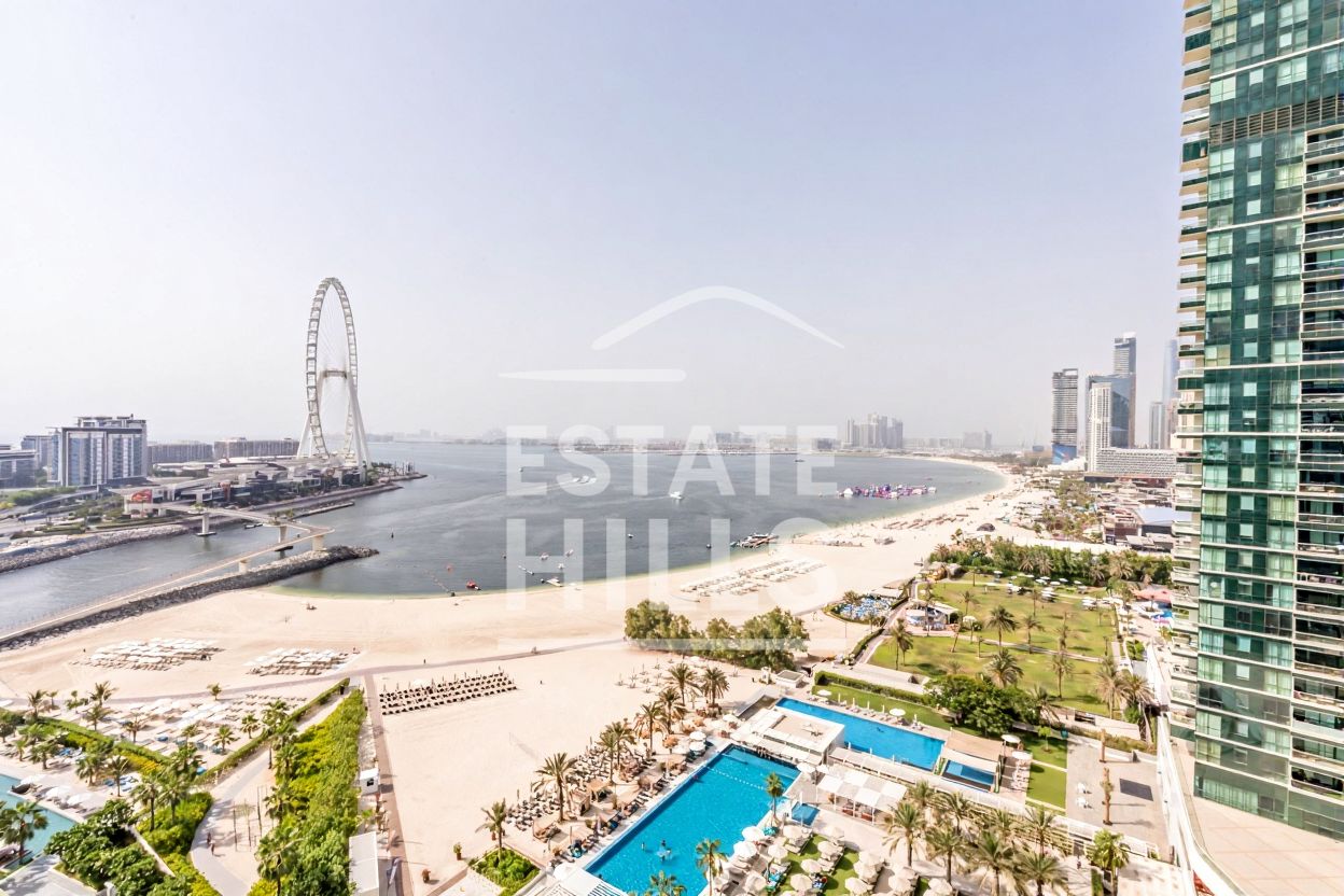 Full sea and Dubai eye View| Vacant | 3Br+Maids