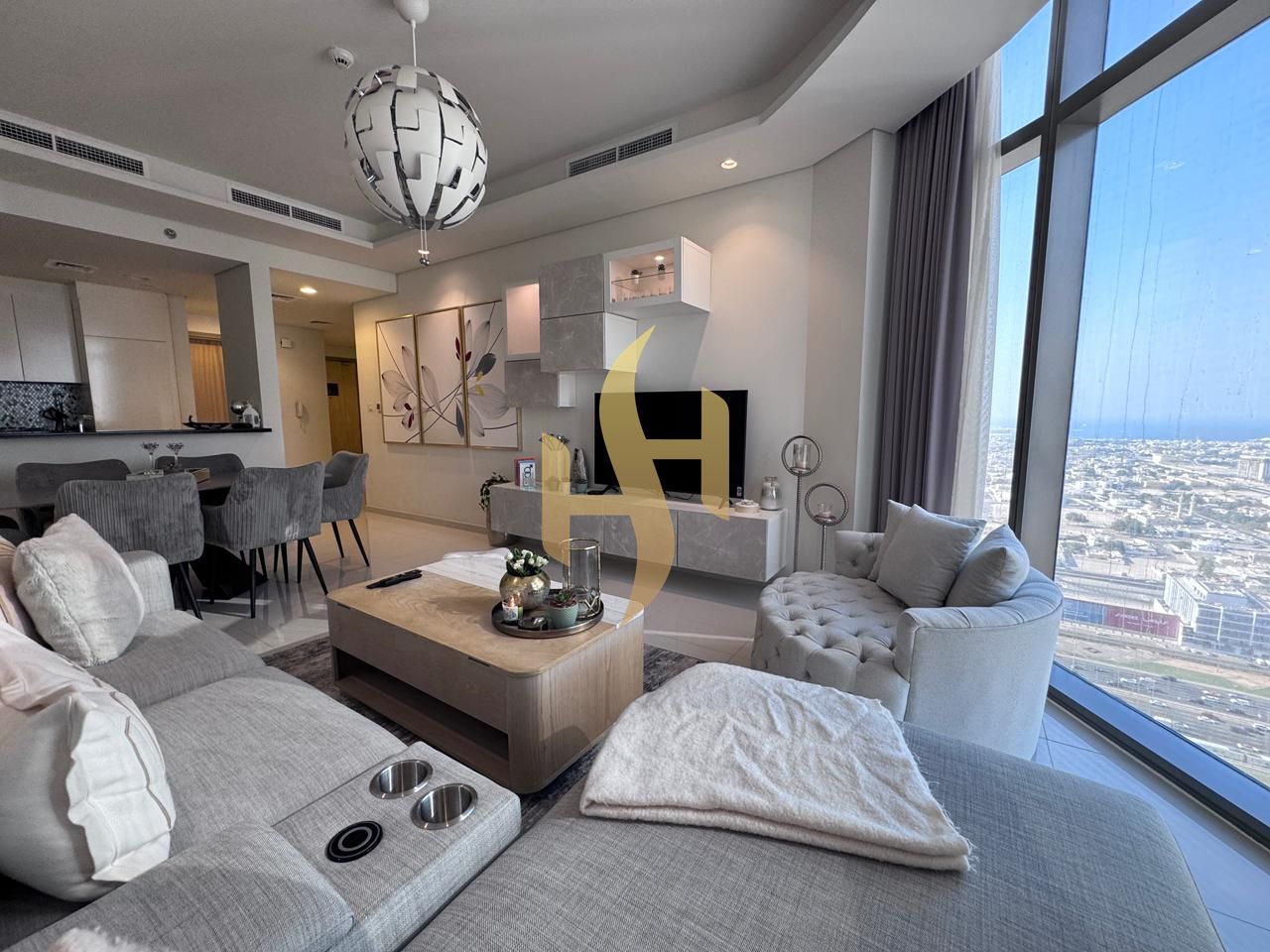 FULLY FURNISHED-HIGH FLOOR / BURJ KHALIFA & SEA VIEW