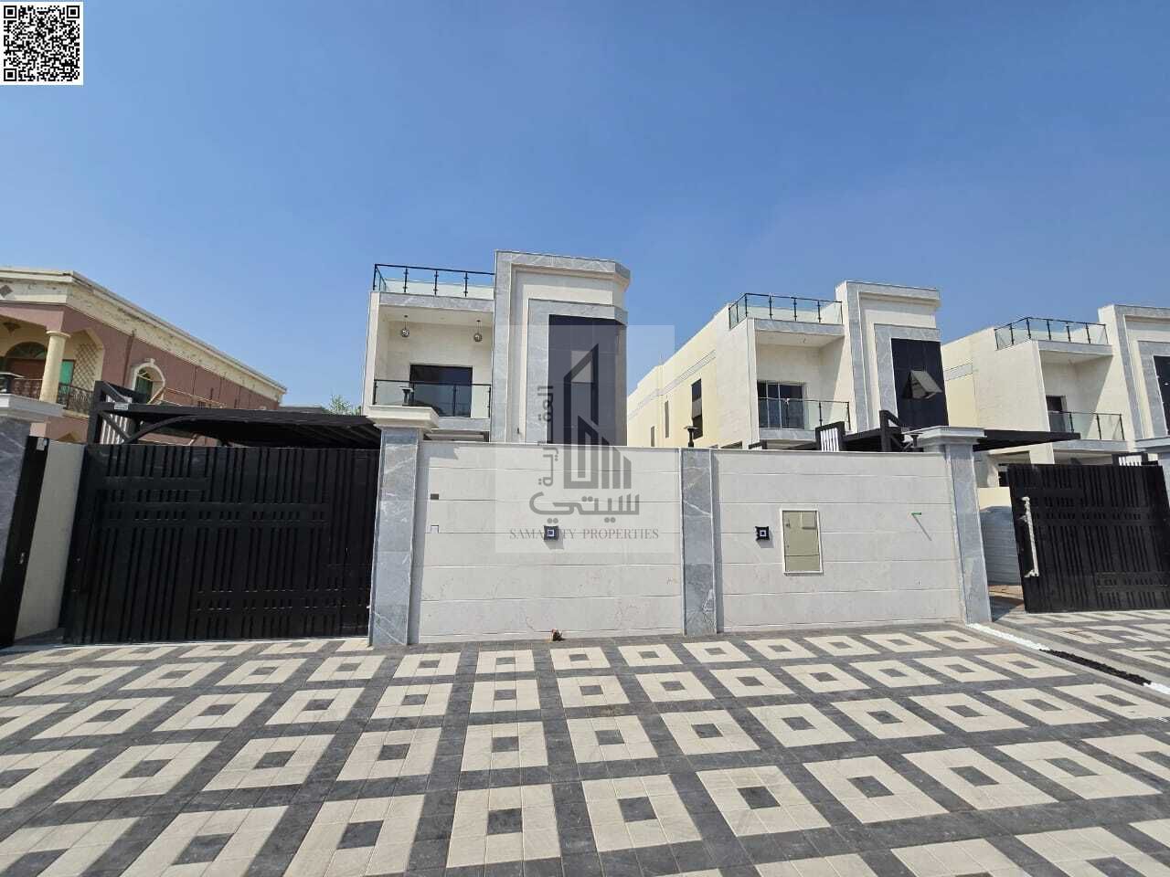 Villa for sale in Al Rawda 3 Consisting of: 5 master bedrooms • Majlis with bathroom • Living room with bathroom • Main kitchen • Maid's room •