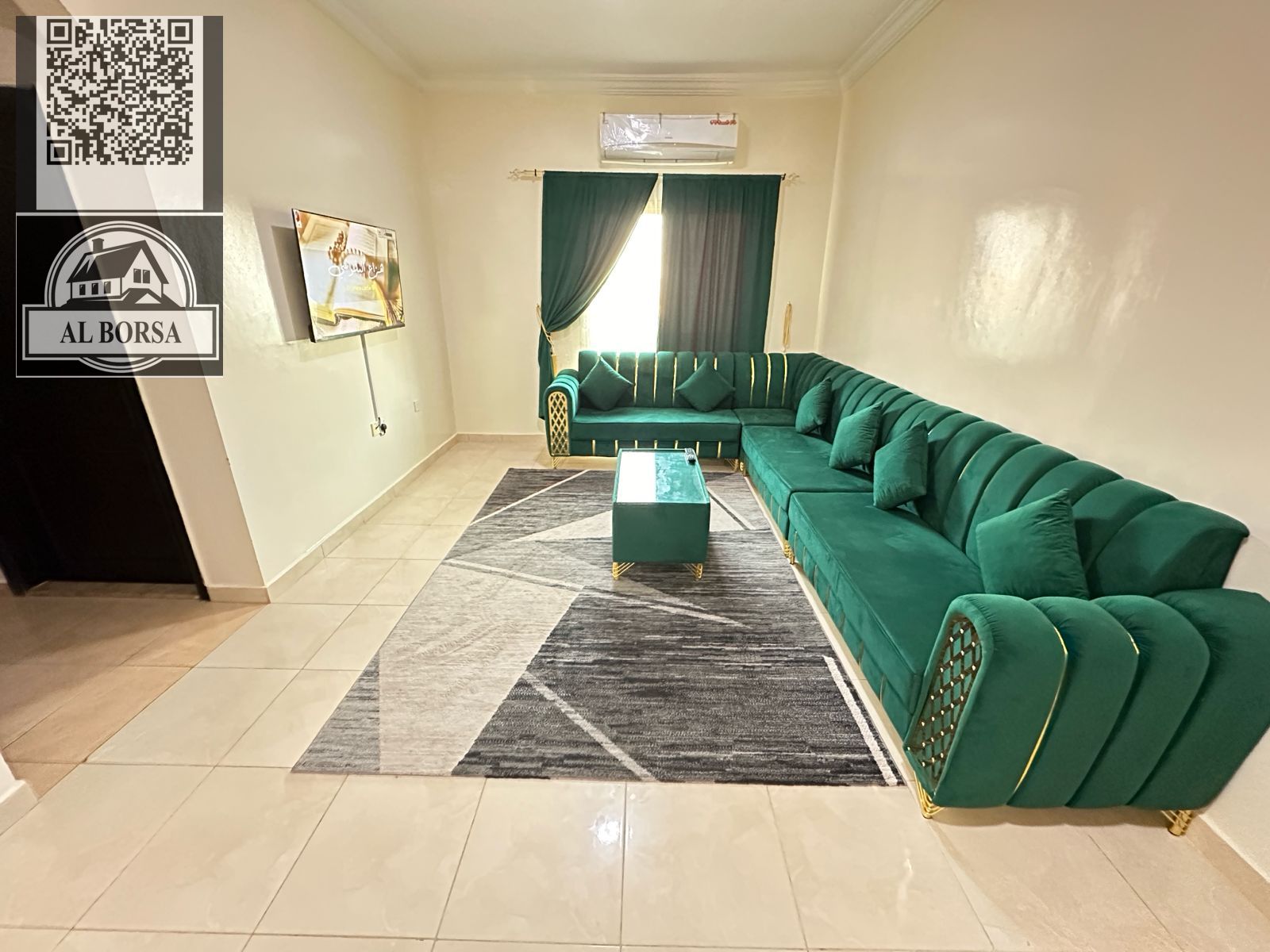 Two-bedroom apartment with a living room | Fully furnished with brand new furniture Balcony - Prime location - Two bathrooms