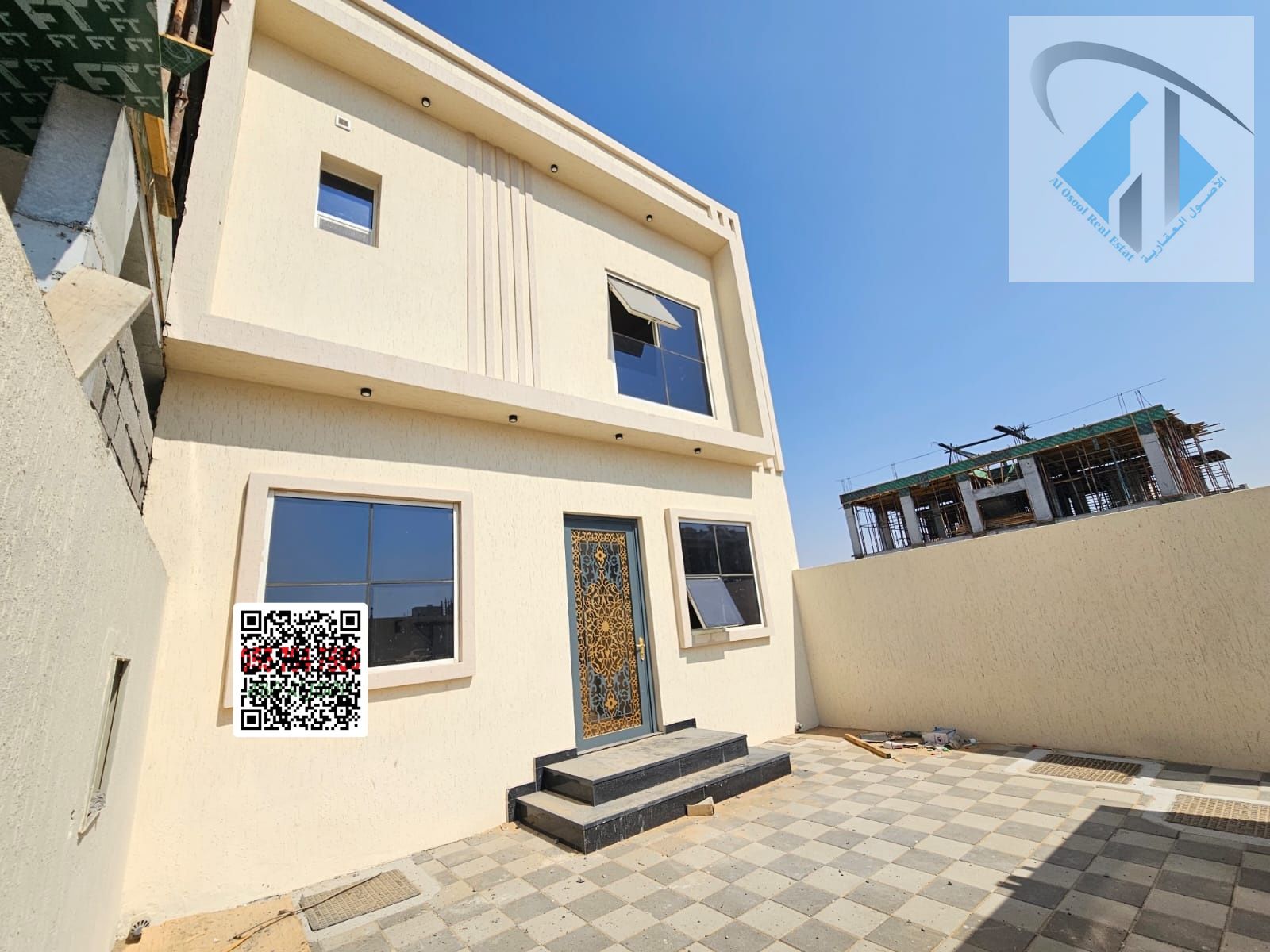 Villa for sale, registration fees included, prime location with yard, freehold ownership