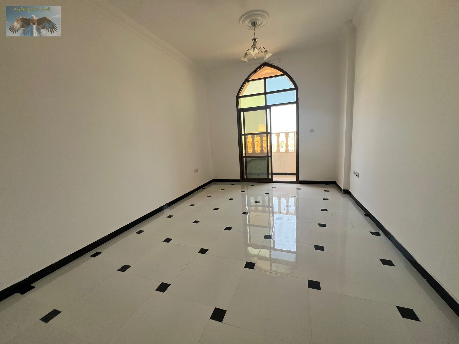 Spacious one-bedroom apartment with super deluxe finishes, near all services and close to the Dubai and Sharjah exit.