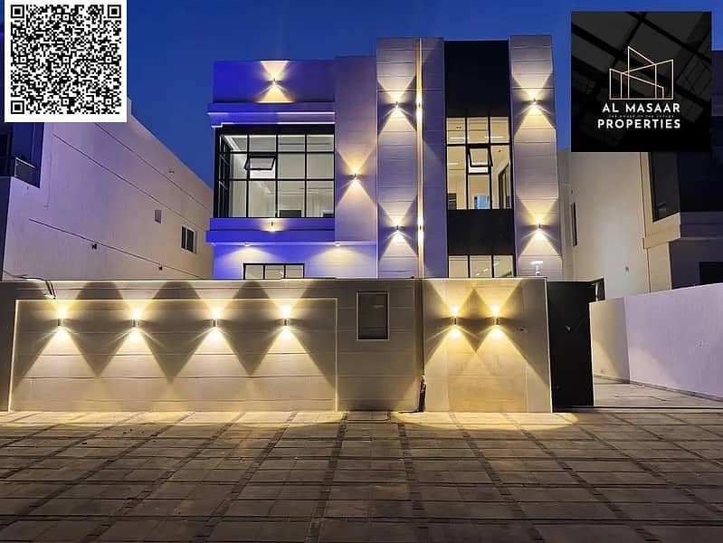 Villa with all registration and ownership fees included, ready to move in, in one of Ajman's most prestigious areas, freehold ownership.