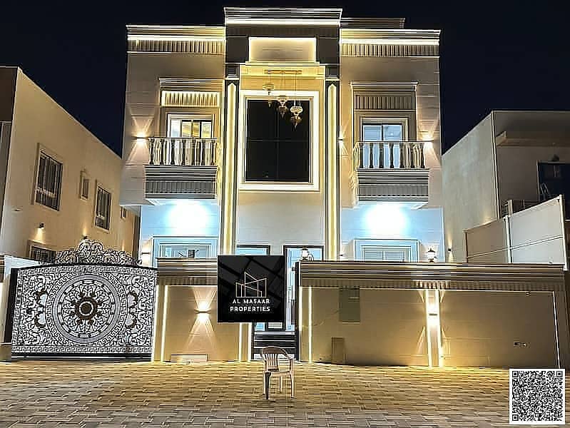 For Sale – Luxury Villa in Al Zahia, Ajman | Price Includes Air Conditioning | On Main Road | Large Setback | Two Floors + Roof | 6 Master Bedrooms |
