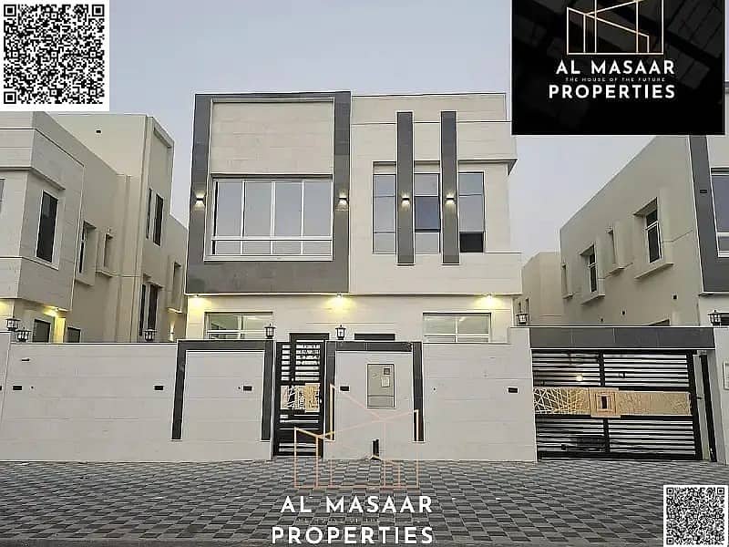 Villa with all registration and ownership fees included, ready to move in, in one of Ajman's most prestigious areas, freehold ownership.