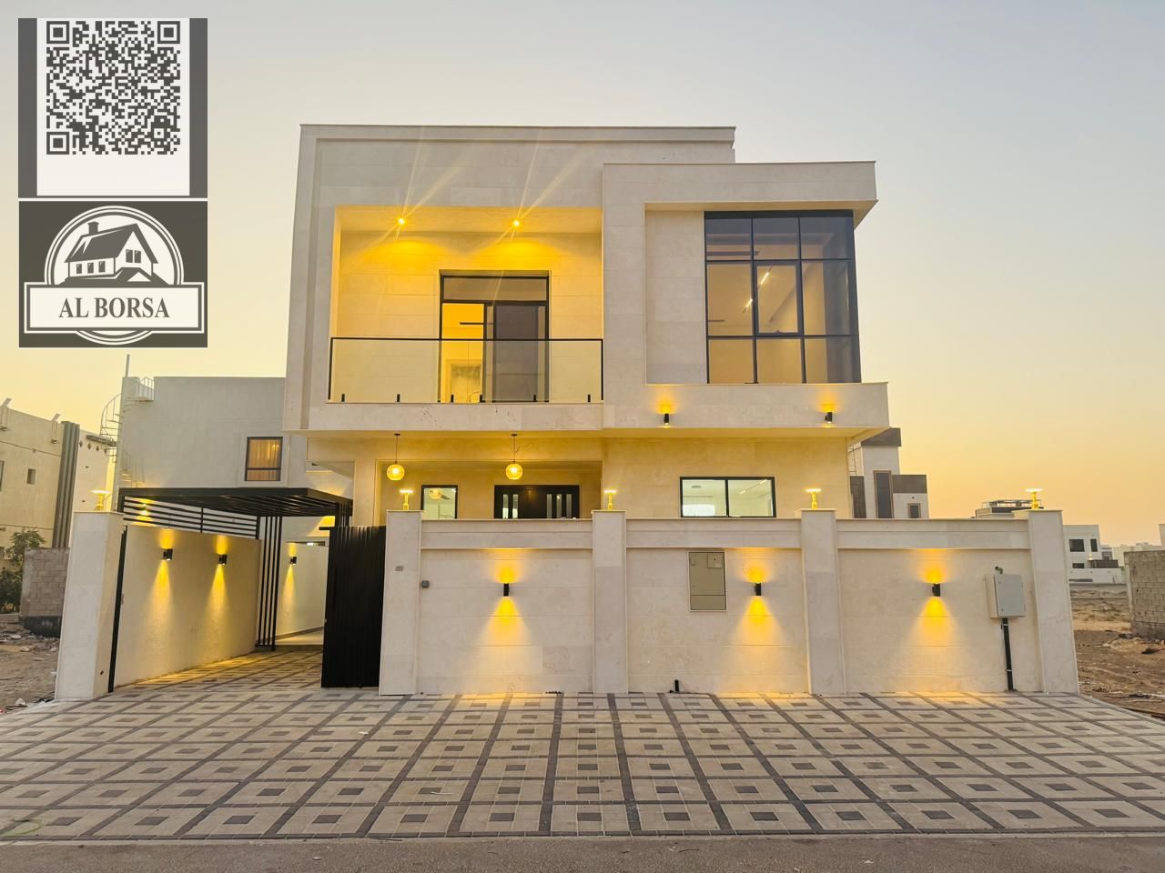 For sale in Al Yasmin: a villa with five master bedrooms, a majlis, a living room, and a maid's room.