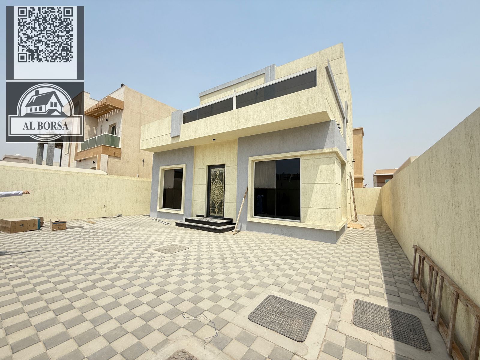 For rent in Al Zahia, Ajman: a villa with 3 master bedrooms, a majlis, a living room, and a spacious kitchen.