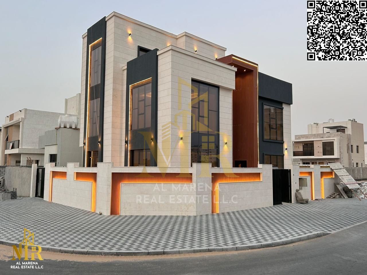 Luxury villa for sale, two floors + spacious courtyard | Prime location near Sheikh Mohammed Bin Zayed Road. Luxury villa for sale, two floors + spaci