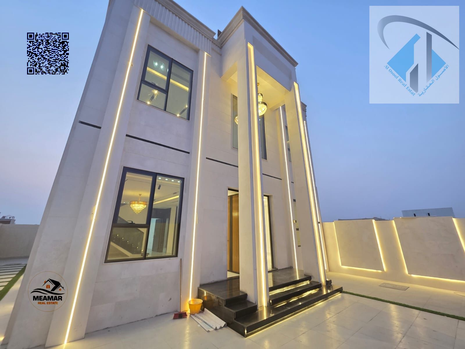 new modern corner villa 4bhk good prive including transfer fees freehold for all nationalities