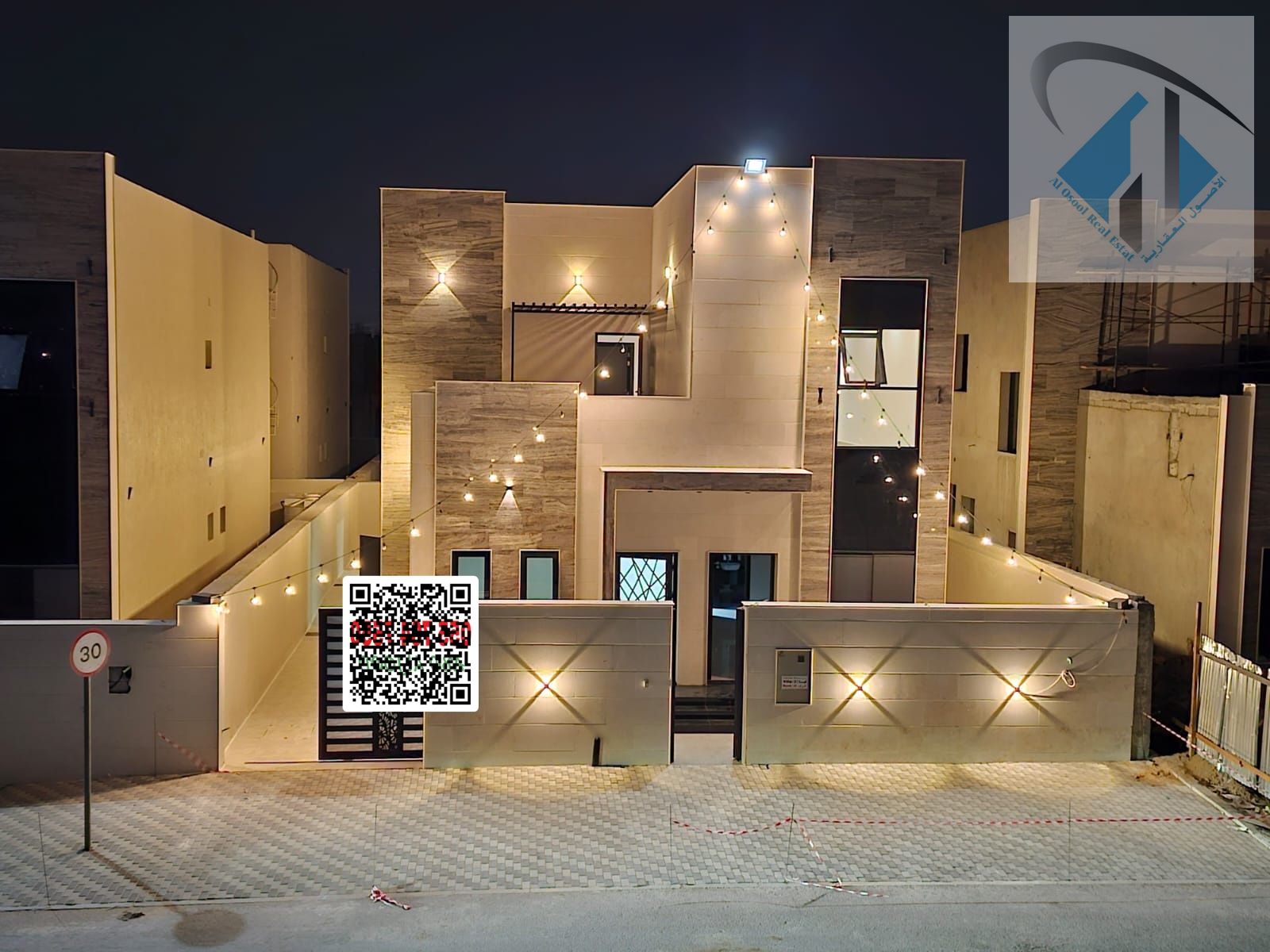 For sale: A distinctive villa, registration fees included, located on Sheikh Mohammed Bin Zayed Road, freehold ownership.
