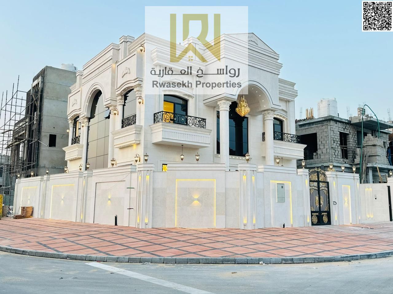 Corner Villa with Elegant Neo-Classic Design and Super Deluxe Finishing – Prime Location Near Sheikh Mohammed Bin Zayed Road