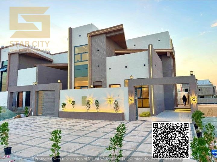 A beautifully designed modern villa for sale in Al Helio 2, Ajman, located in a quiet residential area close to the mosque and essential services. The