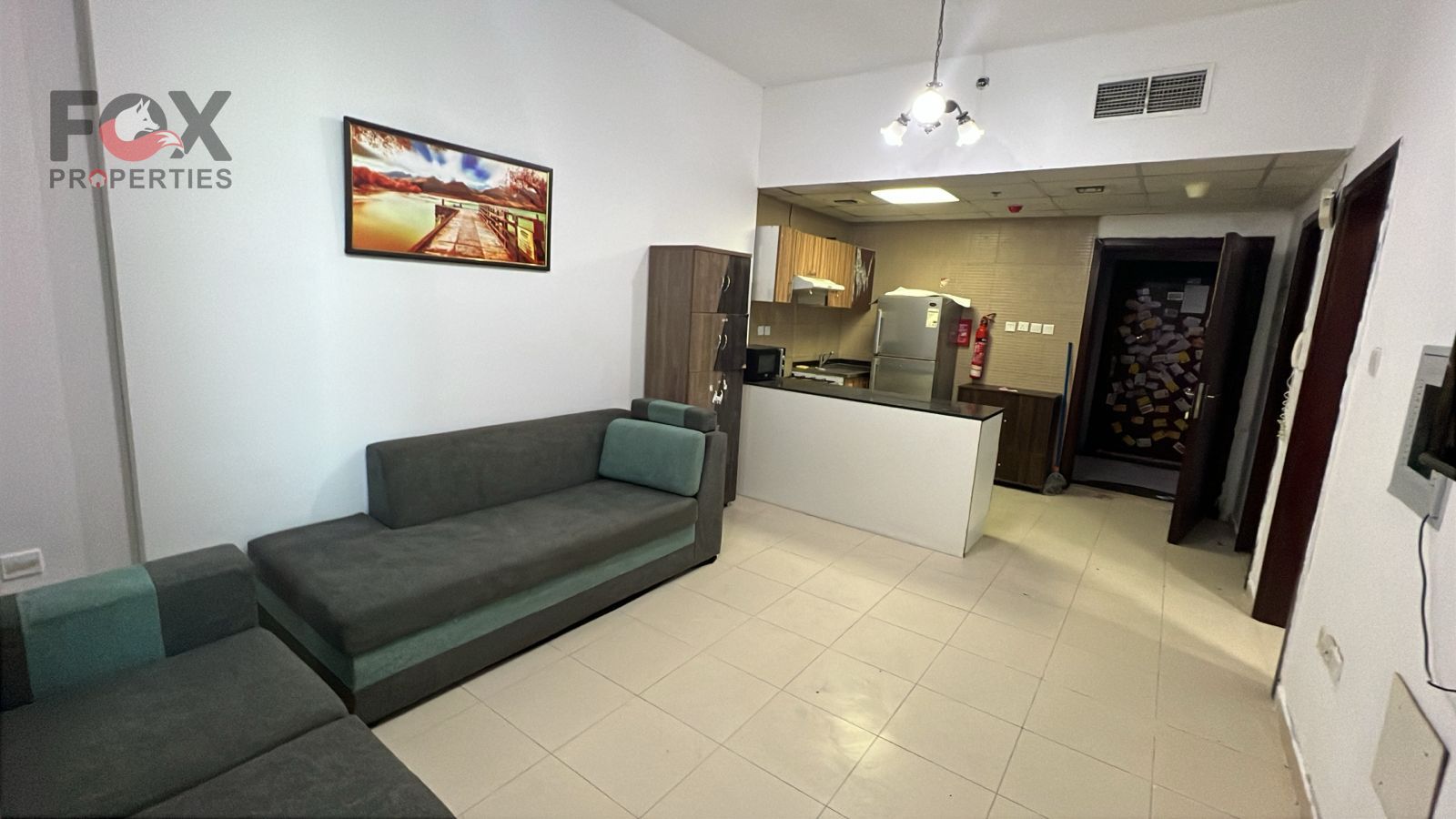 Furnished one-bedroom apartment with a private parking space for annual rent in Ajman, City Towers, Al Nuaimiya.