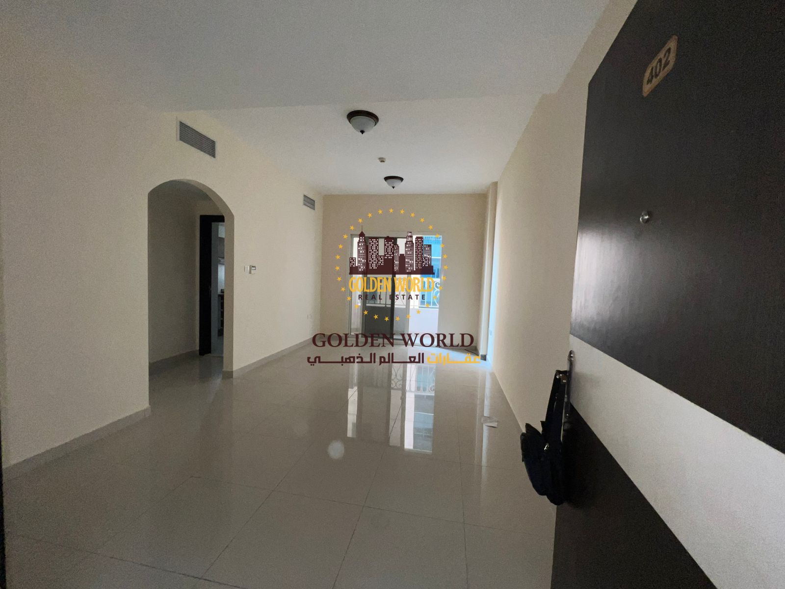2-bedroom apartment with living room and balcony in Al Taawun, 2 bathrooms, clean and practical space, conveniently located near services