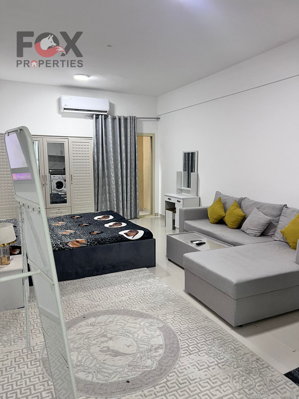 Brand new studio apartment for monthly rent in Ajman, Al Rashidiya 1. Spacious and close to all services and amenities,