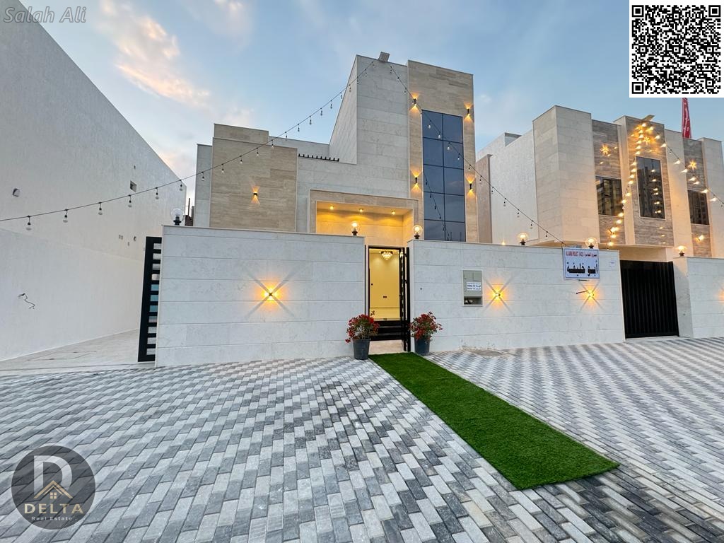 Villa for rent in Ajman, Al Zahiyah, on a corner of two streets, beautiful location, payment facilities available.