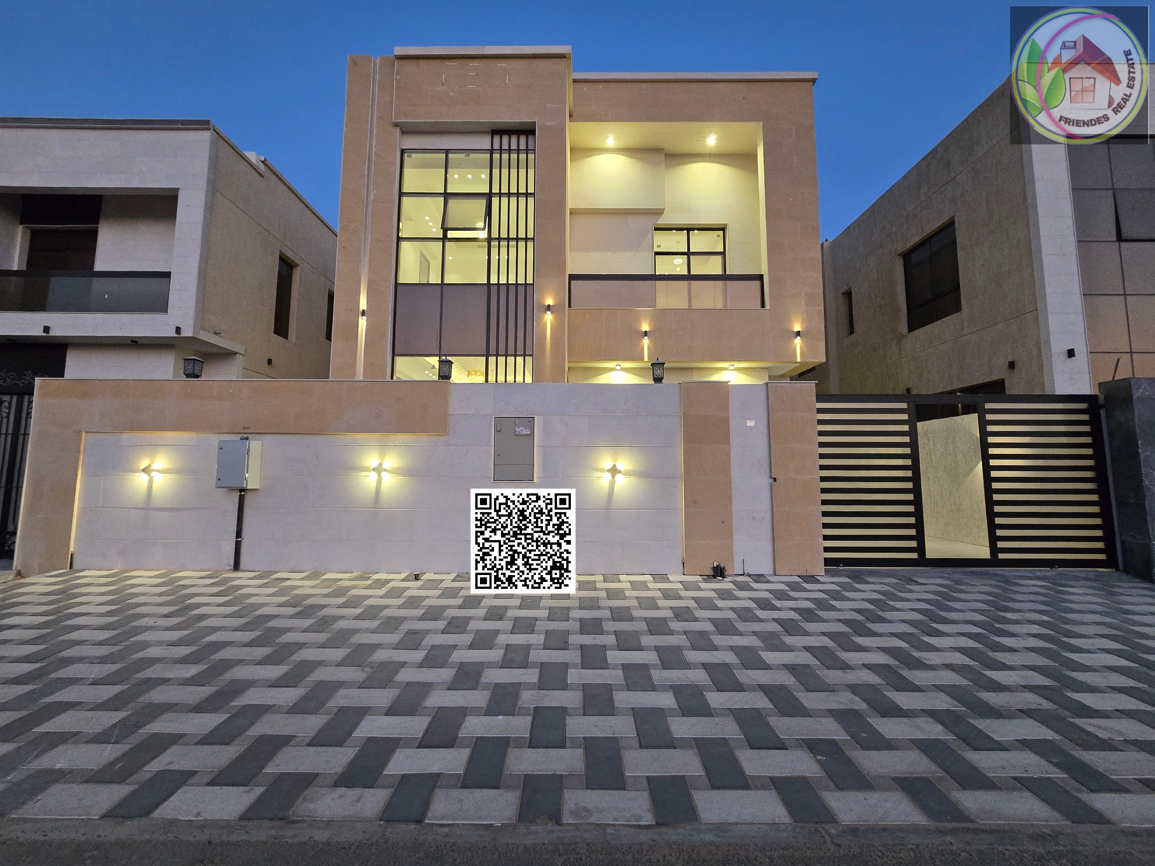 New modern villa, fully furnished with electricity, water, and central air conditioning, ready to move in, freehold ownership.