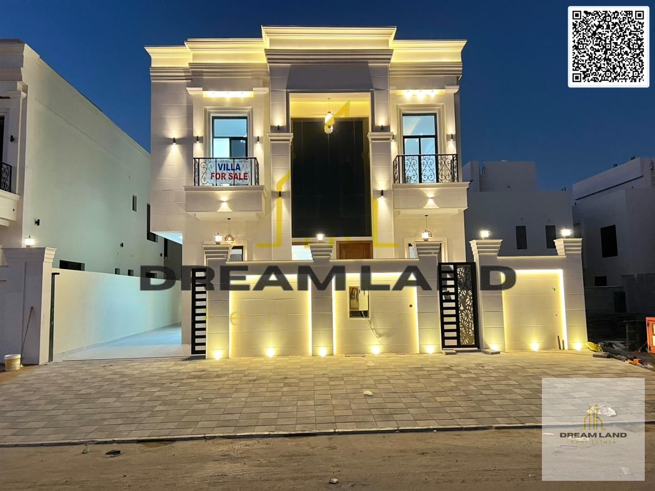 Luxury super deluxe villa for sale in Al Helio 2 area, Ajman, price including registration fees