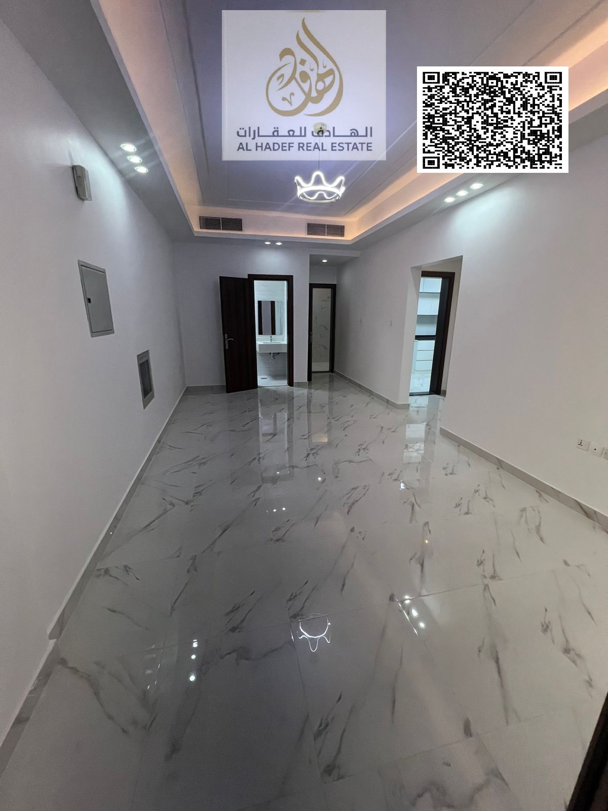 Brand new building, first occupancy, directly opposite Ajman Academy, Al Muwaihat 3 area. Excellent location, easy access to Dubai and close to Sheikh