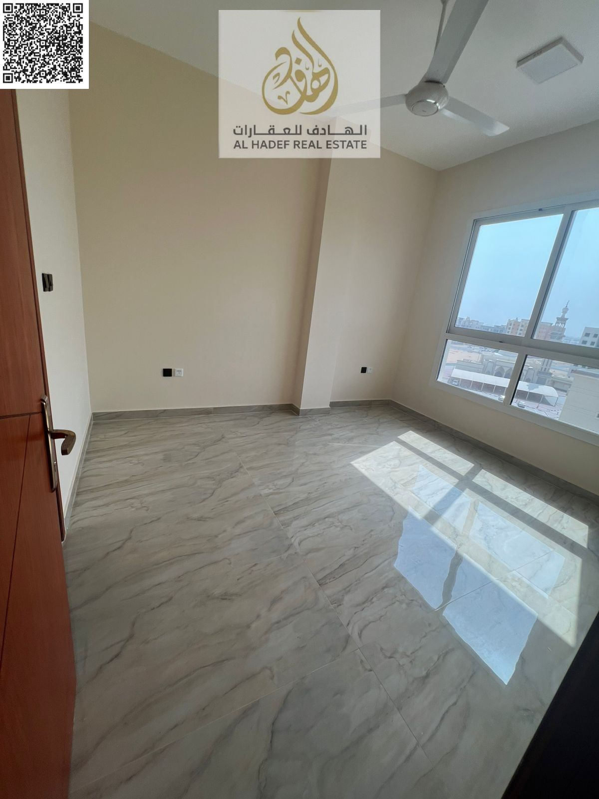 For annual rent in Ajman, Al Jurf 3 area: a distinctive apartment, first occupancy, with a very spacious design. It consists of two rooms, a living ro