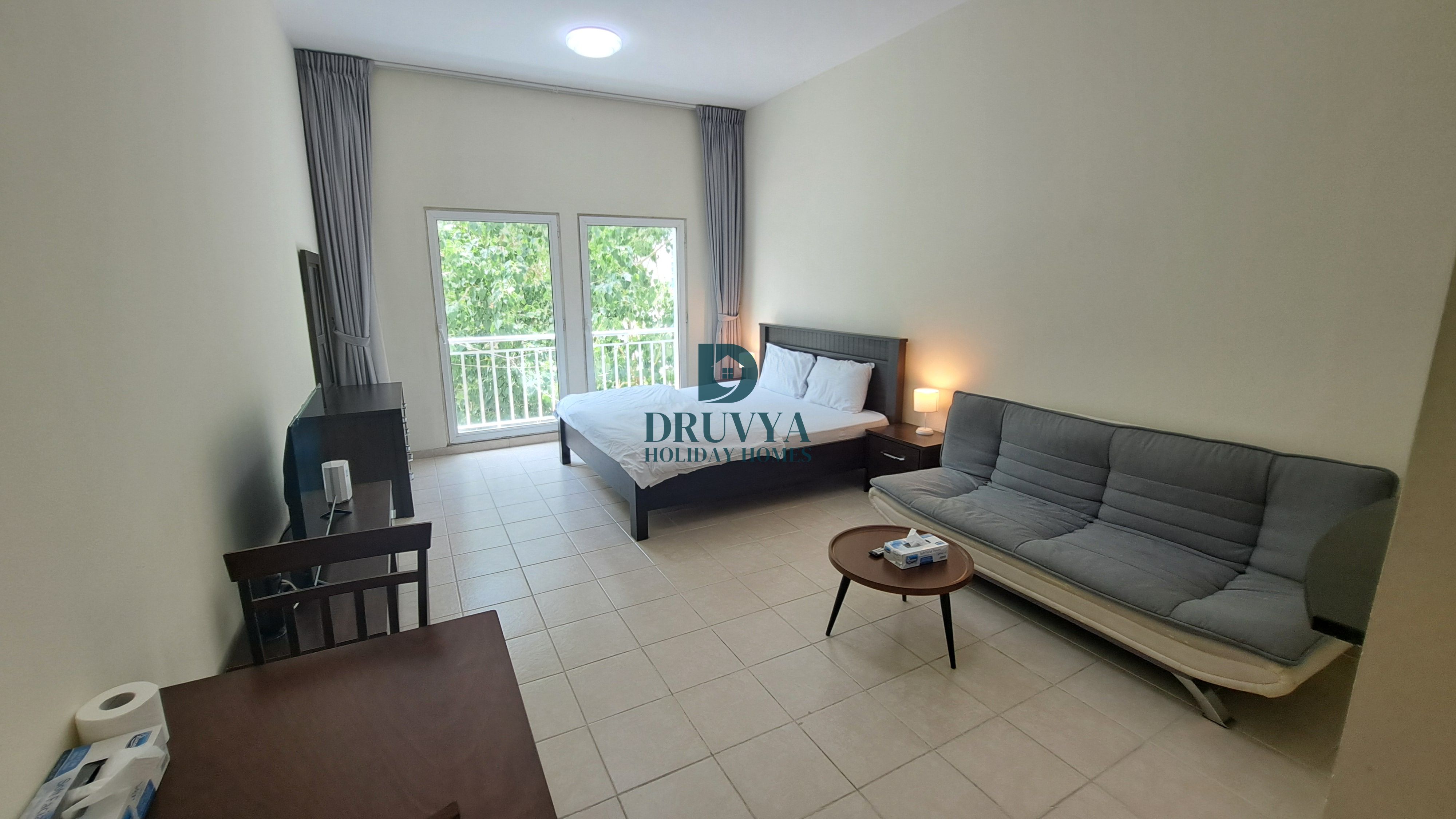 FULLY FURNISHED WITH BALCONY NEXT TO METRO STATION DISCOVERY GARDENS, BUILDING NO. 194, DAILY BASIS 329/-