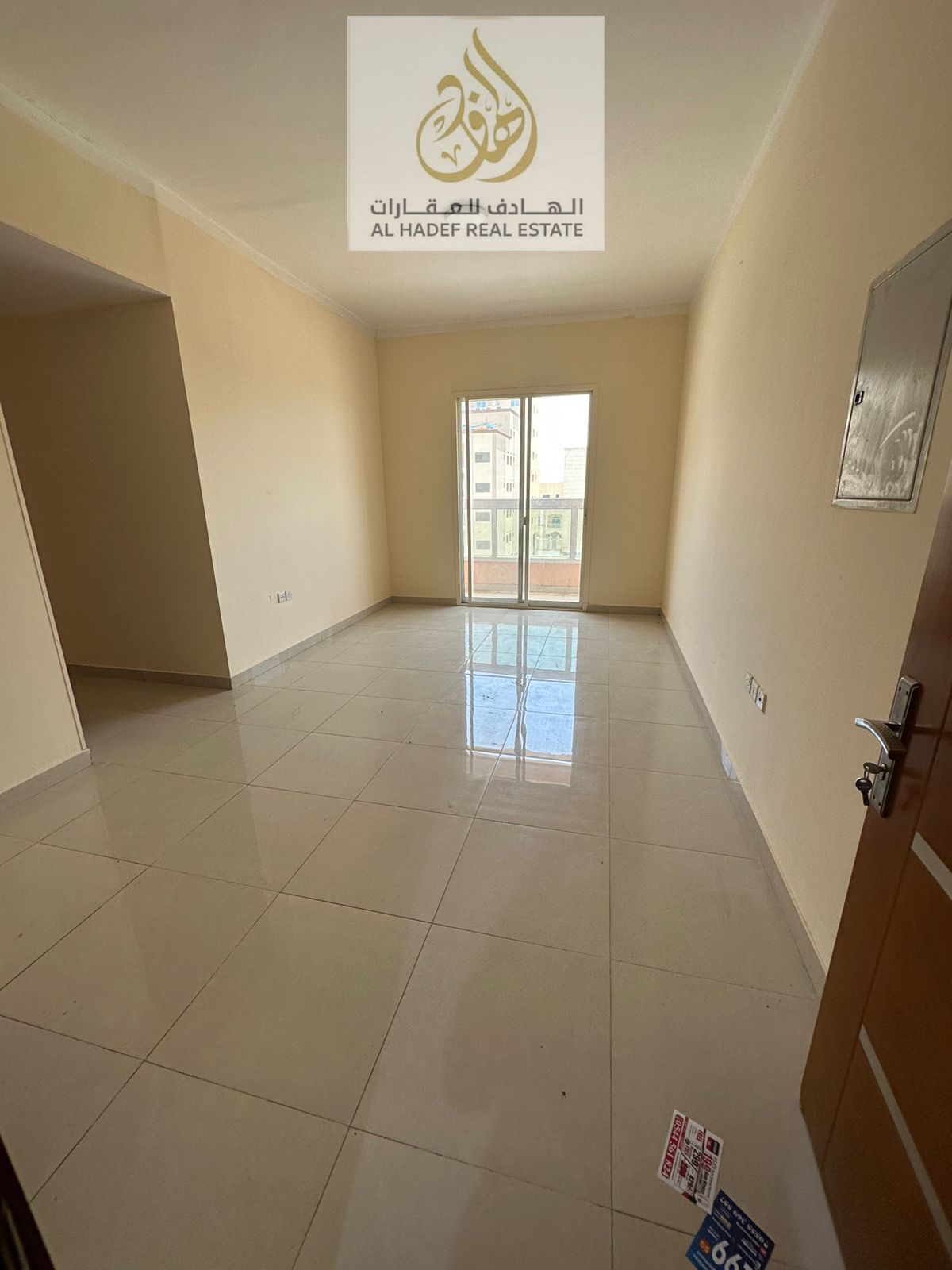 Two-bedroom apartment with a hall, annual rent, central gas