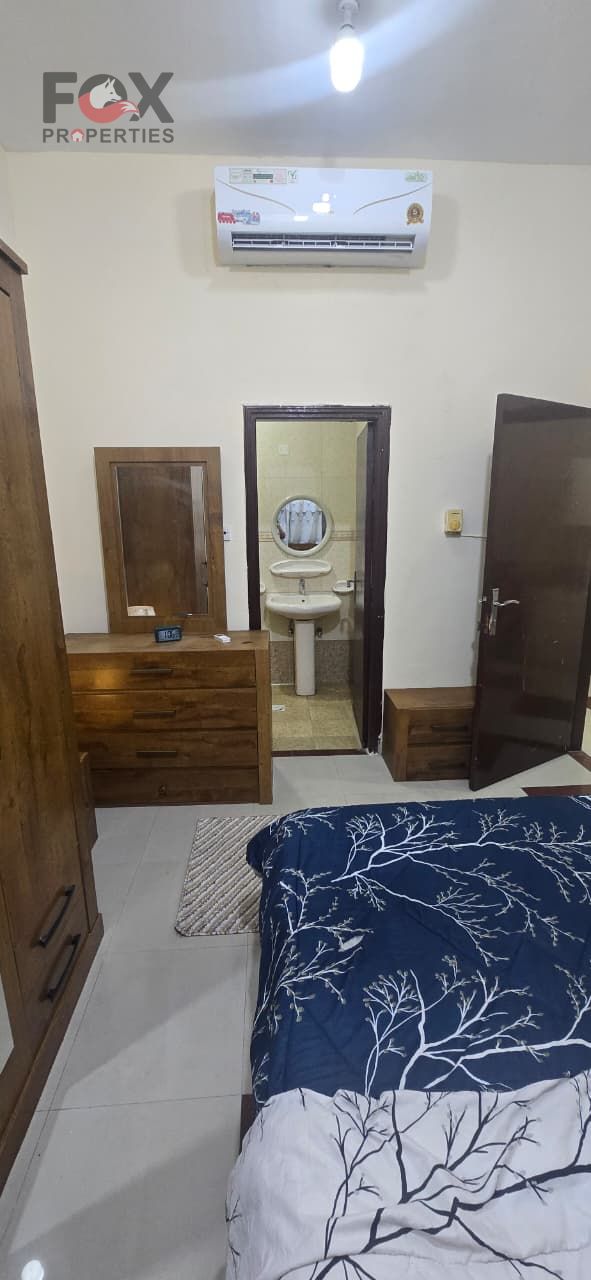 One bedroom apartment for monthly rent on Ajman Corniche, including utilities and a balcony, close to all services and public facilities.