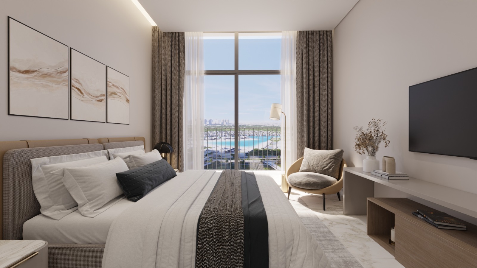 Water view – 330 Riverside Crescent – Sobha Hartland II
