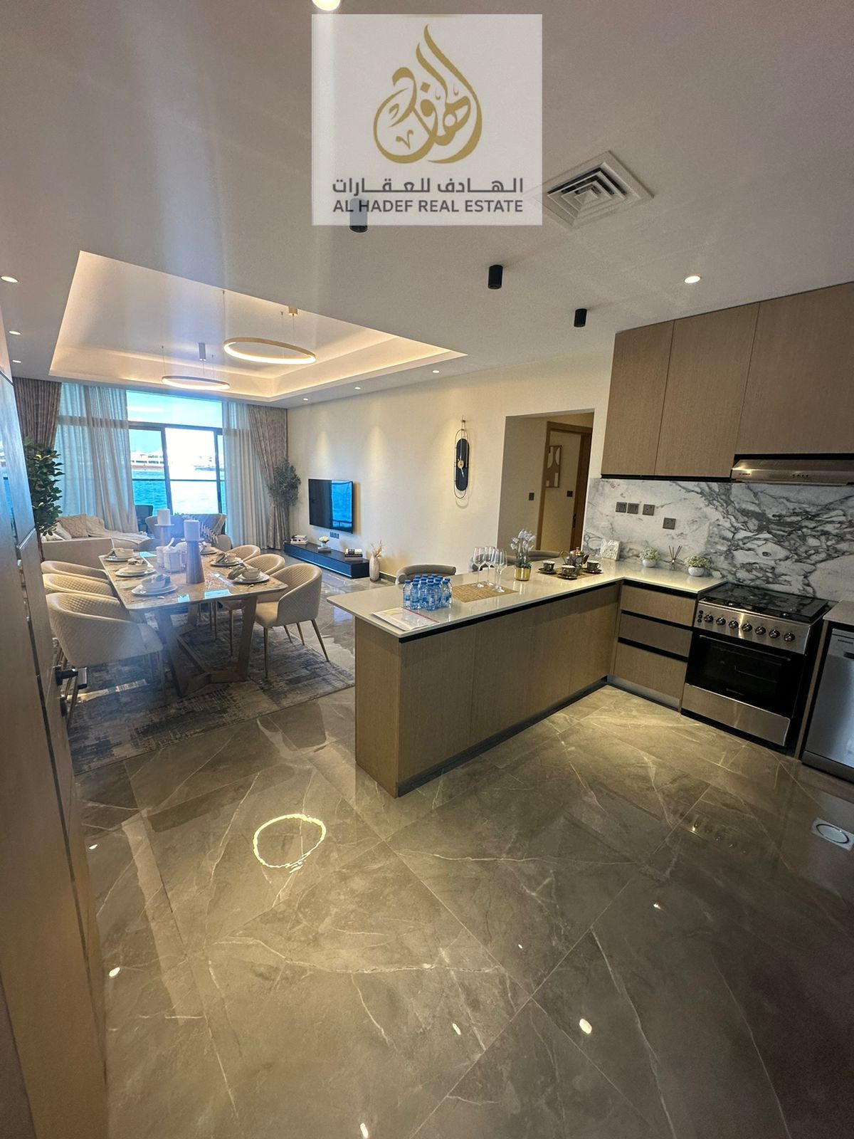 Freehold for all nationalities, one bedroom and a hall, with a 10% down payment, overlooking Ajman Creek