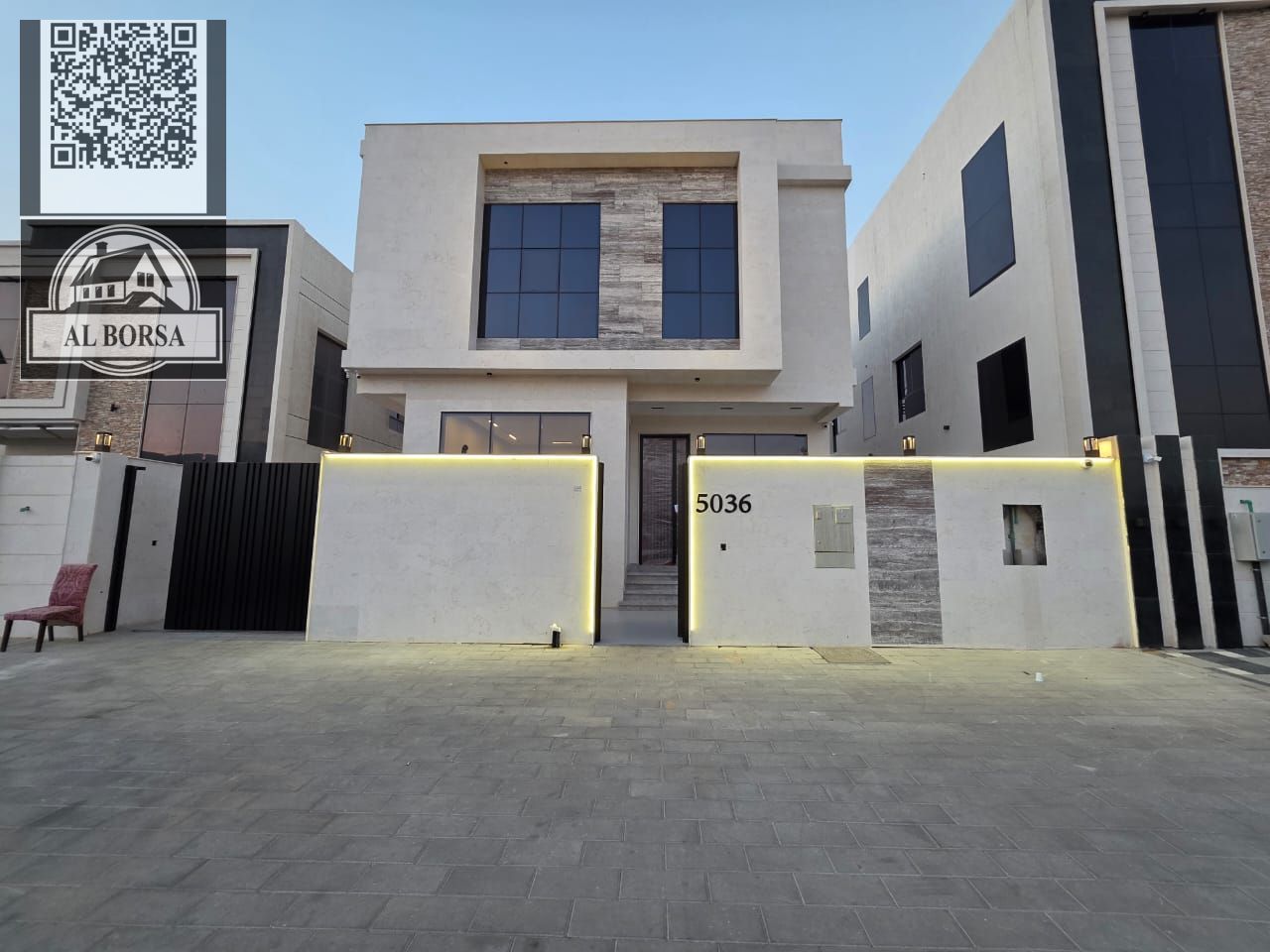 Villa for sale in Al Yasmeen, freehold for all nationalities, excellent location on an asphalt street