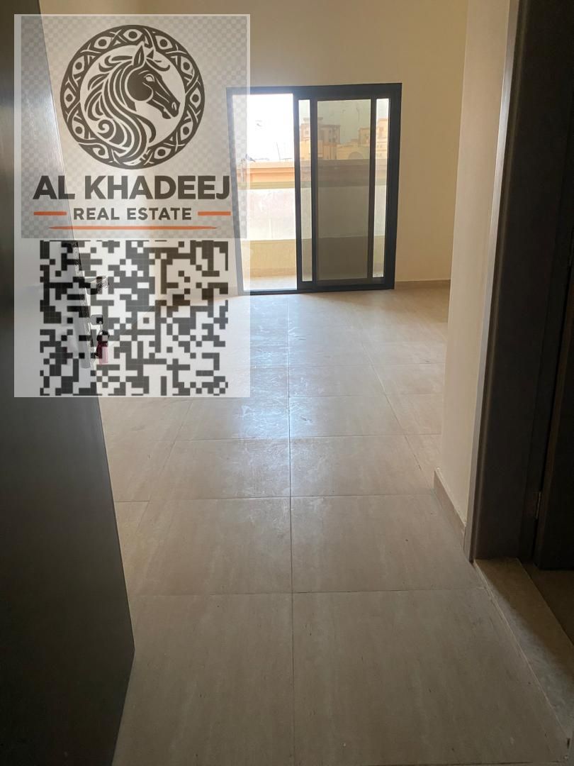 First occupancy, one bedroom and living room with balcony and 2 bathrooms in Al Rashidiya 3 area, near the Ladies' Park and the Ruler's Palace