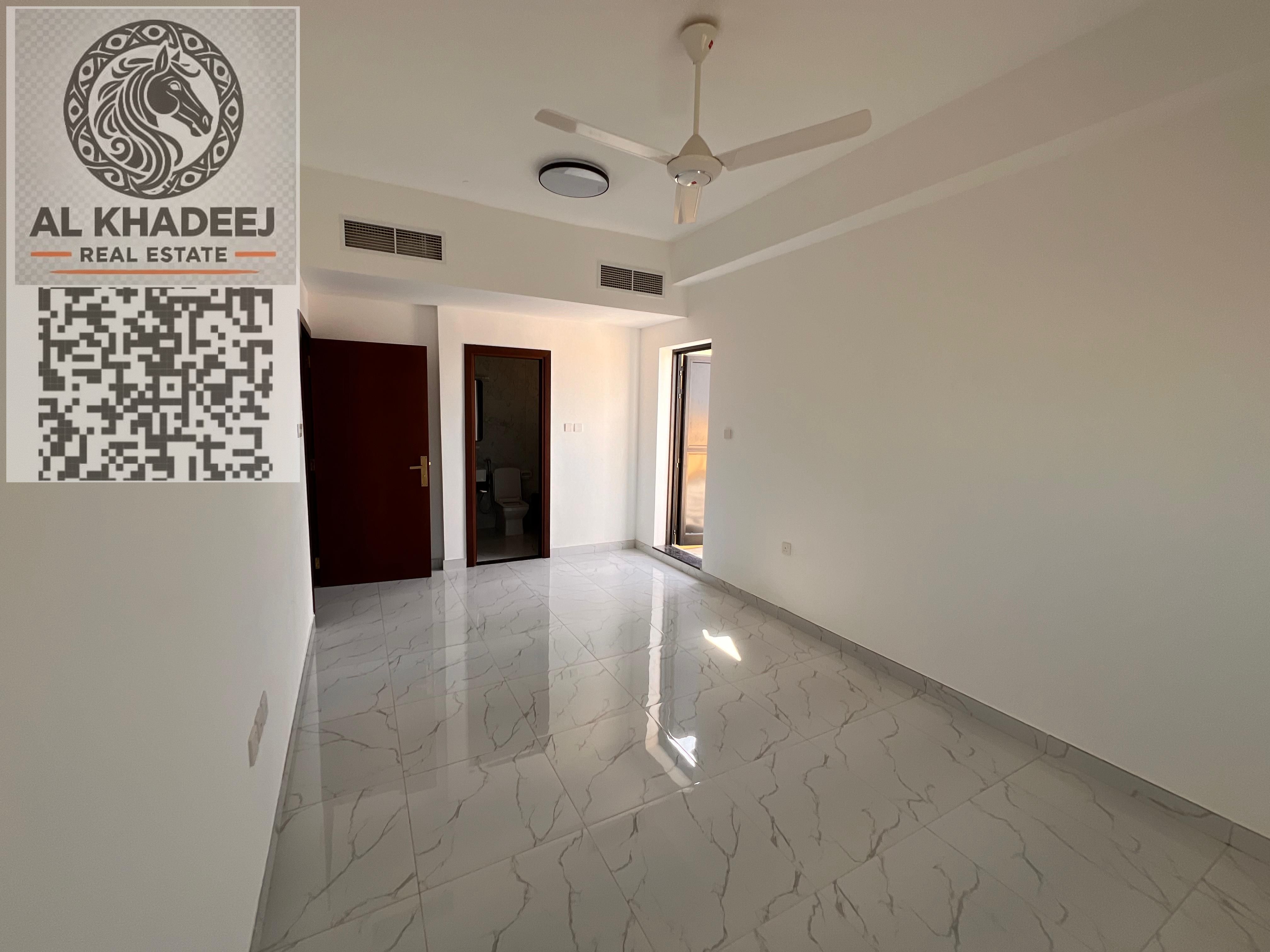 One-bedroom apartment for rent in Al Mowaihat 3 – Ajman, spacious, large rooftop, new central AC, near schools and Mohammed Bin Zayed Road,rent 40,000