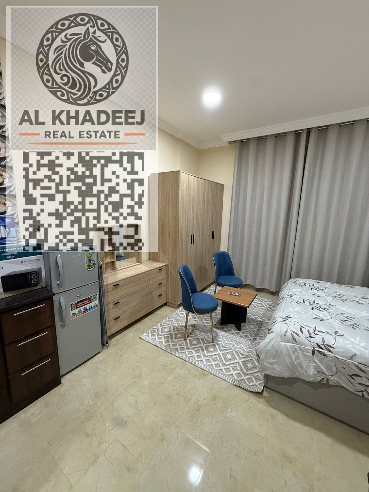 First-class studio | Fully furnished | Opposite Al Shorouk Mall