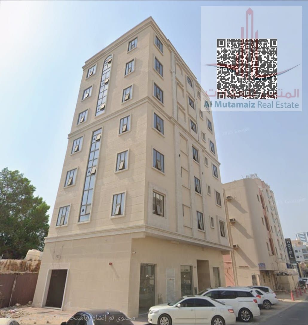 For sale: Residential/commercial building in Al Nakheel area, corner lot, near the Corniche, one year old