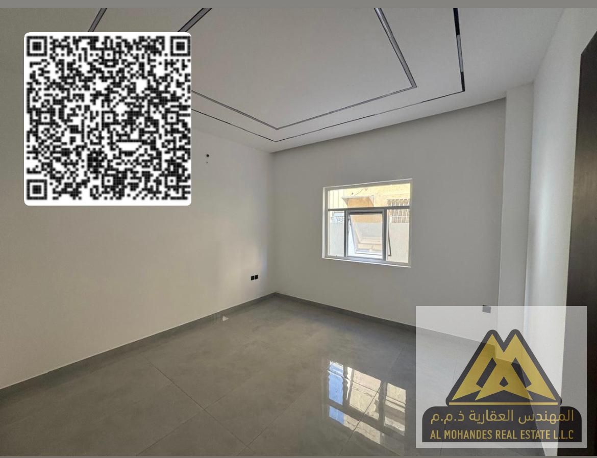 Available now for annual rent in Al Muweihat 1 – Ajman. Brand new villa with spacious layout, featuring 6 bedrooms, a majlis, and a living room.