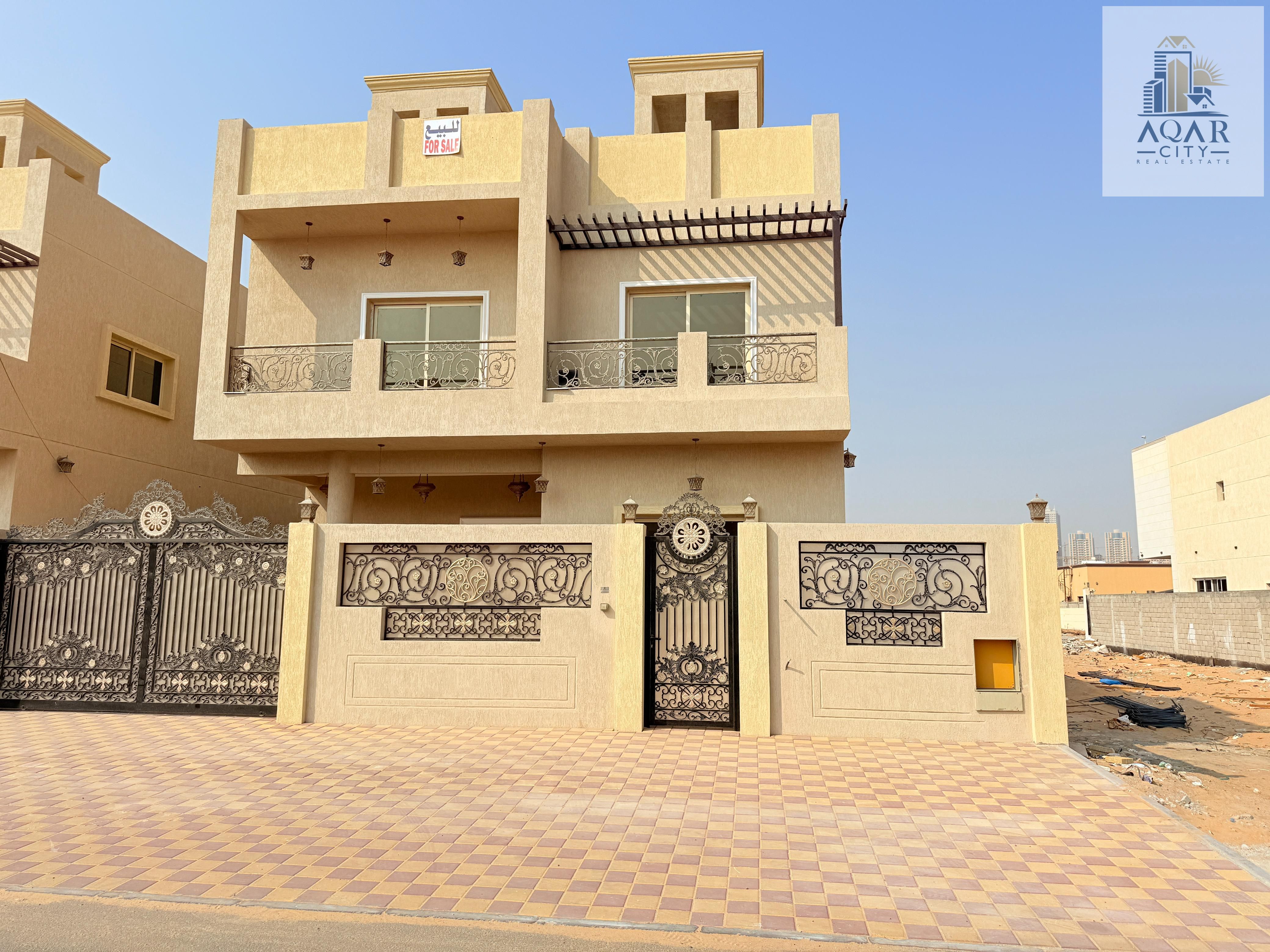 Luxury Islamic-Style Villa – 5 Master Bedrooms – Premium Finishing – Negotiable – Al Helio 2, Ajman