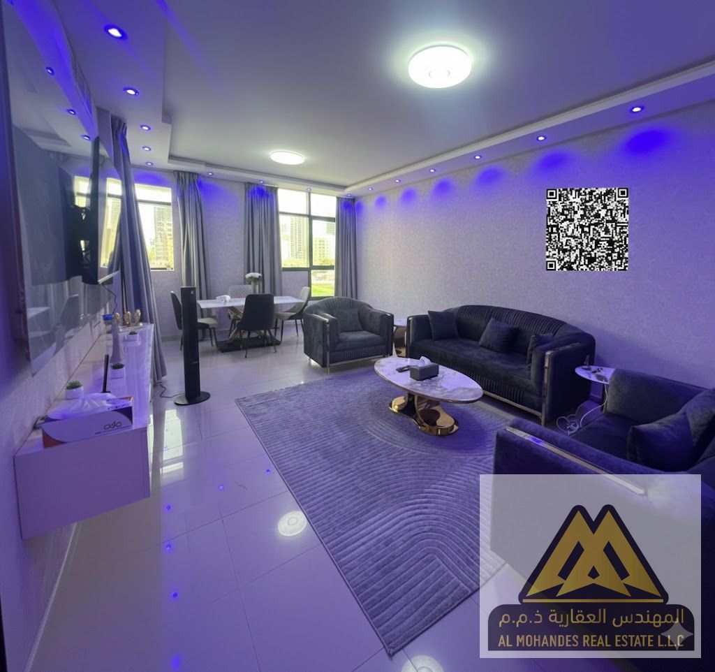 For annual rent – Fully furnished apartment | Central AC | Excellent space | Prime location | High-quality finishing