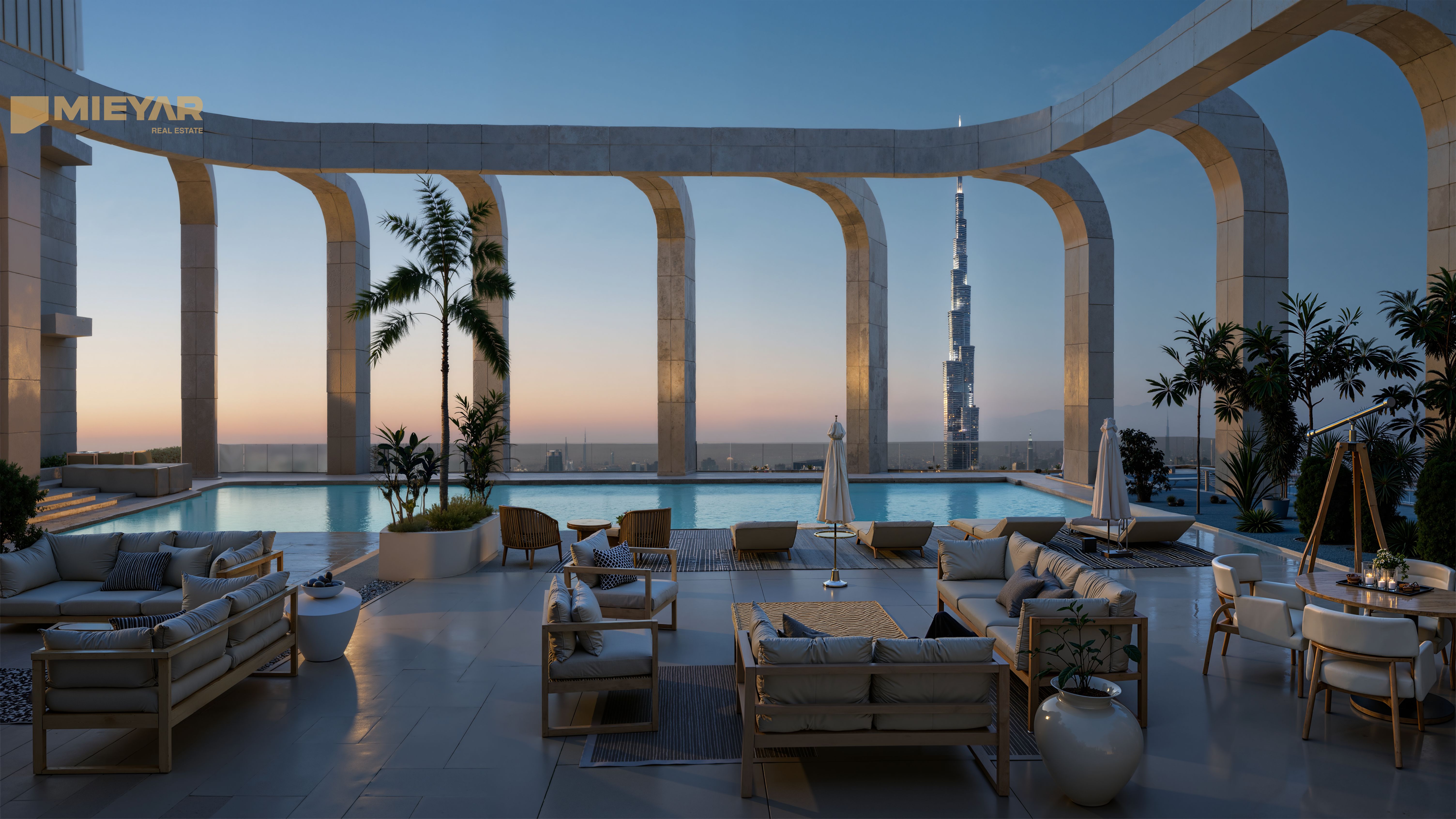 2 Minutes away from Metro Station | Skyline View of Dubai | Water Pool View