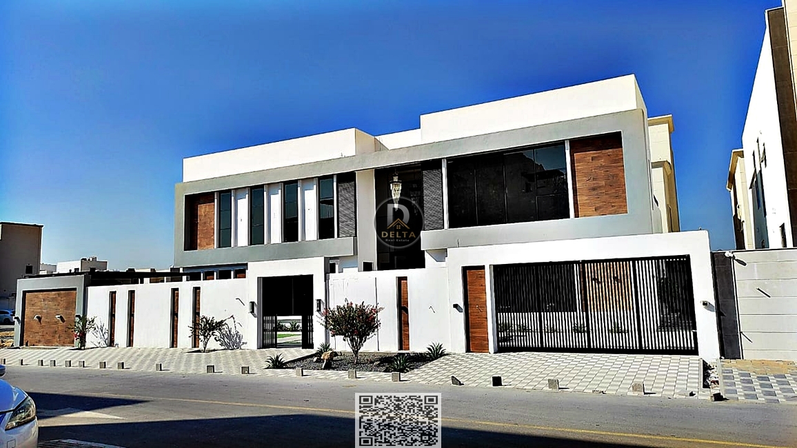 Villa for sale in Al Zahia area, 5 bedrooms including air conditioning, swimming pool, very spacious 6300 sq ft, freehold ownership for all nationalit
